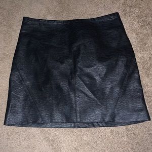 Black leather skirt